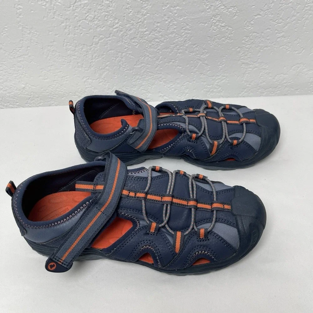 Merrell Hydro Kids 5M Navy/Orange Hiking Water Shoes Outdoor Sandals